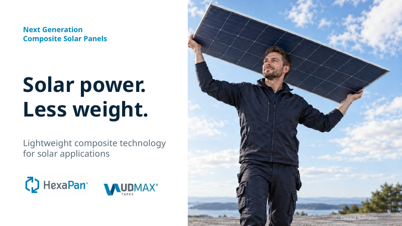 Composite solar panels presentation cover
